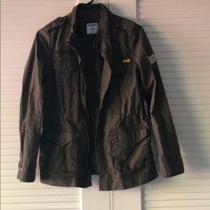 Olive green utility jacket
